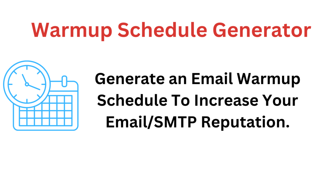 Warmup Schedule Generator